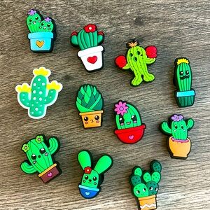 Jibbitz. Cute Cactus. Set of 11. Crocs & similar. 🌵🌵🌵